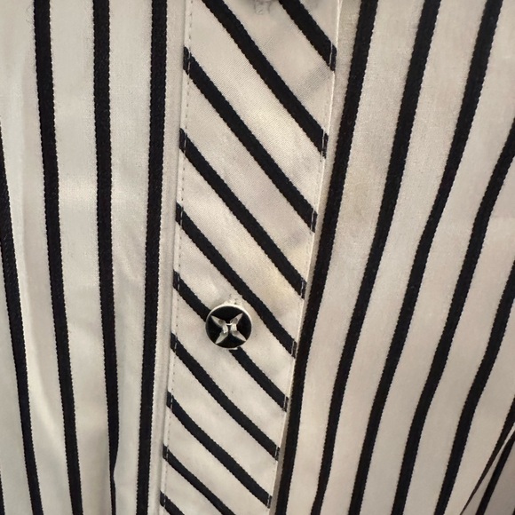 Perfect Striped Black and White Women's Blouse - Picture 4 of 7